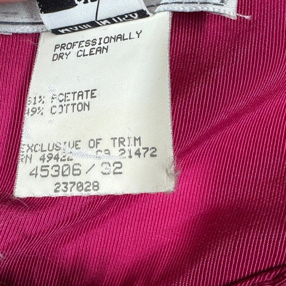 Vintage Jessica McClintock Girls Fuchsia Pink Puff Sleeve Lace Beaded Dress 6X - Picture 15 of 15